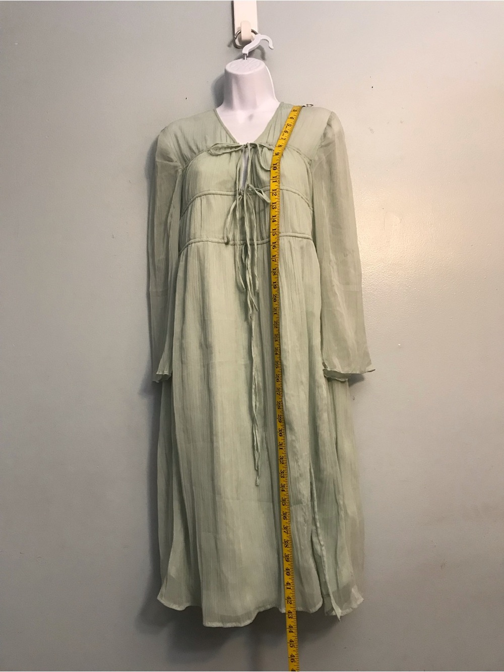 OAK + FORT Light Sage Green Split-Front Jumpsuit